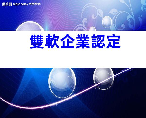 雙軟企業認定
